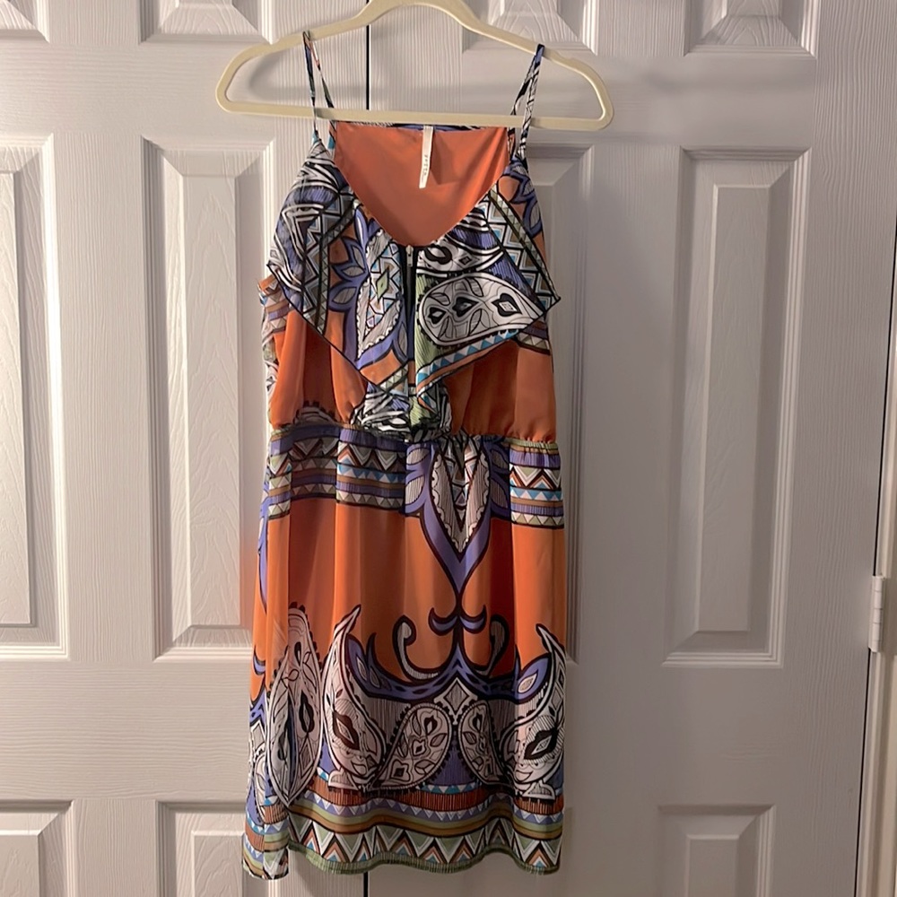 Spaghetti strap knee length dress